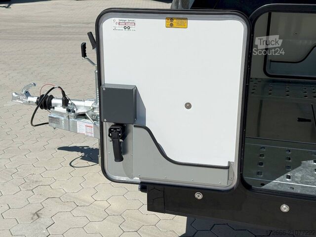 Autotransporter varevogn Brian James Trailer RACE SPORT 341-5521-35-2-12-B 550X210X196CM 3500KG GESCHLOSSENER AUTOTRAILER | SCHWARZ