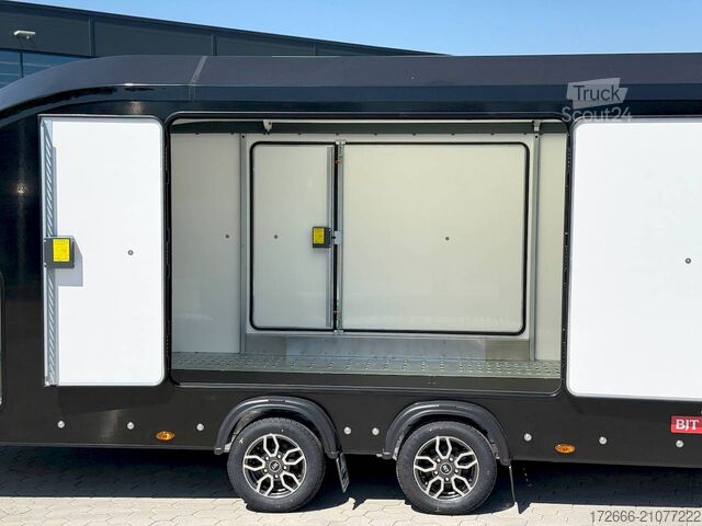 Autotransporter varevogn Brian James Trailer RACE SPORT 341-5521-35-2-12-B 550X210X196CM 3500KG GESCHLOSSENER AUTOTRAILER | SCHWARZ