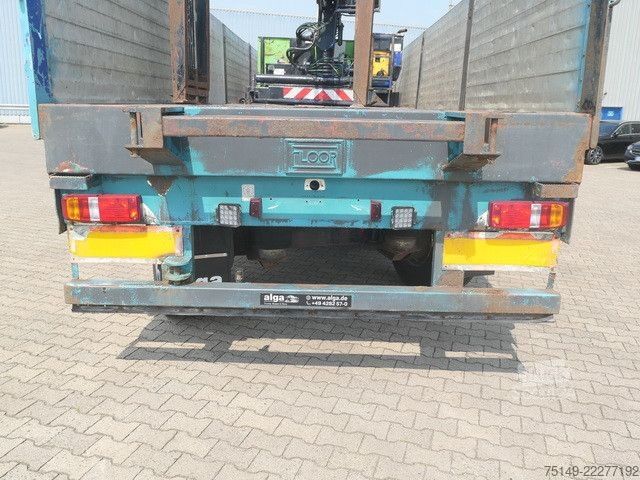 Auflieger mit offener Pritsche FLOOR FLO-17-30K1, Rollkran Kennis, Hatz-Motor,Gelenkt