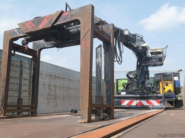 Semiremorcă deschisă FLOOR FLO-17-30K1, Rollkran Kennis, Hatz-Motor,Gelenkt