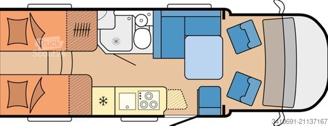 Ημιενσωματωμένο αυτοκινούμενο τροχόσπιτο HOBBY OnTour T 710 GE Verfügbar ab ca. 02.2026!