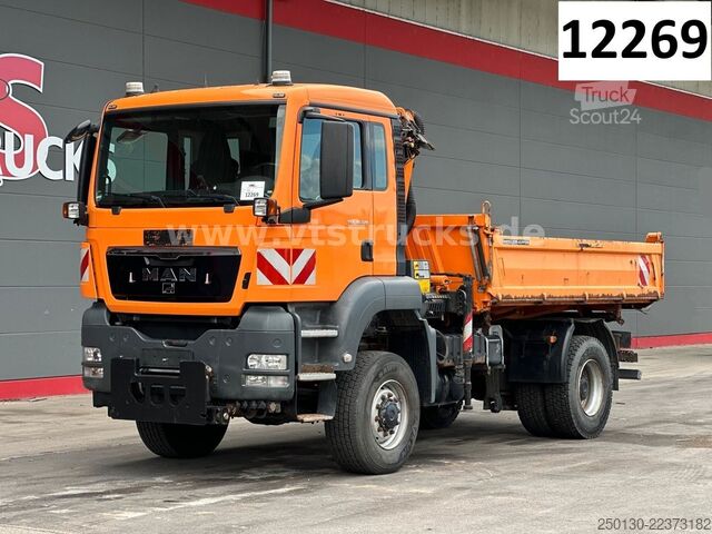 Camion-benne tricar MAN TGS 18.320 4x4 BL Meiller-DSK,Palfinger PK7001-K