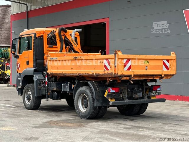 Camion-benne tricar MAN TGS 18.320 4x4 BL Meiller-DSK,Palfinger PK7001-K