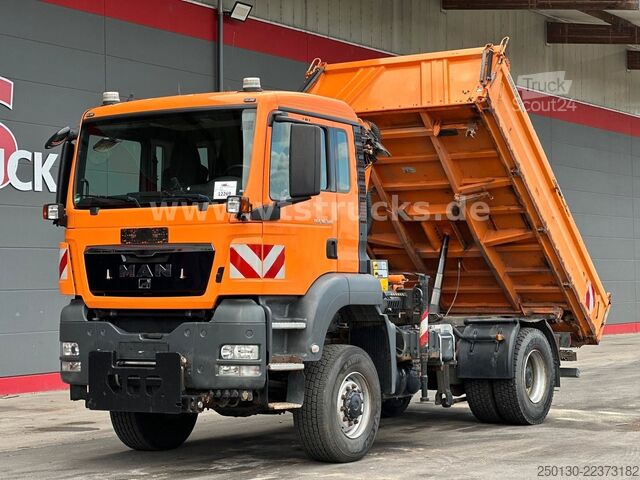 Camion-benne tricar MAN TGS 18.320 4x4 BL Meiller-DSK,Palfinger PK7001-K
