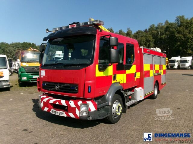 Fire truck Volvo FL280 4X2 RHD crewcab fire engine + pump & wate...