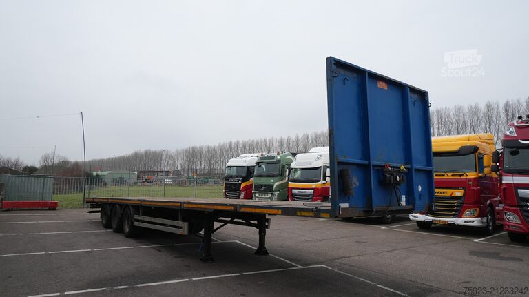 Platform aanhanger Pacton Fatbed trailer with twistlocks