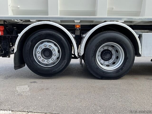 Самосвал с краном Scania P 340 Euro 6 CNG HMF 25 Tonmeter laadkraan Just...