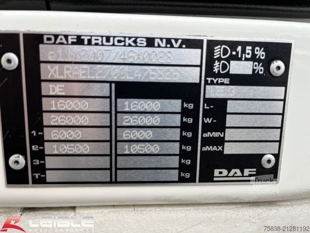 Tovorno vozilo s ravno platformo in ponjavo DAF LF 290*LBW-Bär*Code XL*