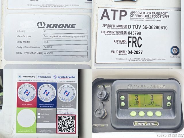 Kühlauflieger KRONE T-King SLXi Spectrum Bi-Temp / Multitemp DoSt