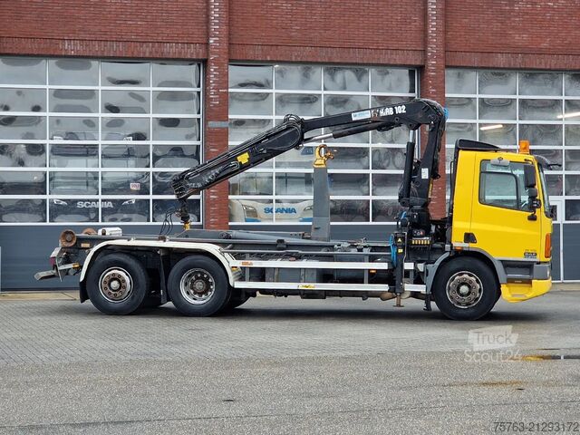 Kabelski sistem DAF CF 250 6x2*4 - Hooklift - HIAB 102 Crane - Manu...