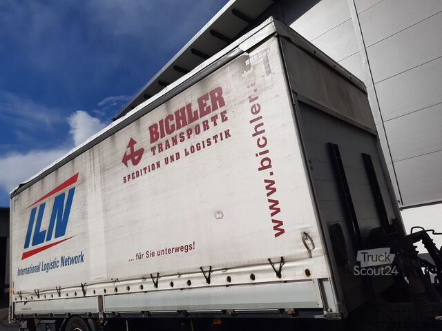 Camion plateau avec bâche  Aufbau Schwarzmüller Curtainsider Edscha Actros