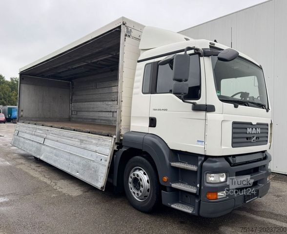 LKW mit Getränkeaufbau MAN TGA 26.400 6x2-2 LL Lenk/Liftachse LBW Bär