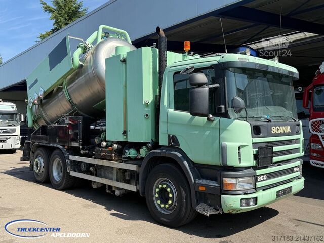 Kolkenzuiger Scania 94G - 260 RVS opbouw, ADR, Stuuras