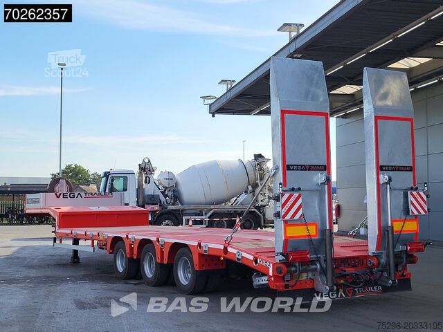 Zems iekrāvējs Vega Lowbed 2 axles NEW Hydr. Ramps. Lift+Steering Axle