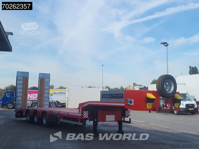 Zems iekrāvējs Vega Lowbed 2 axles NEW Hydr. Ramps. Lift+Steering Axle