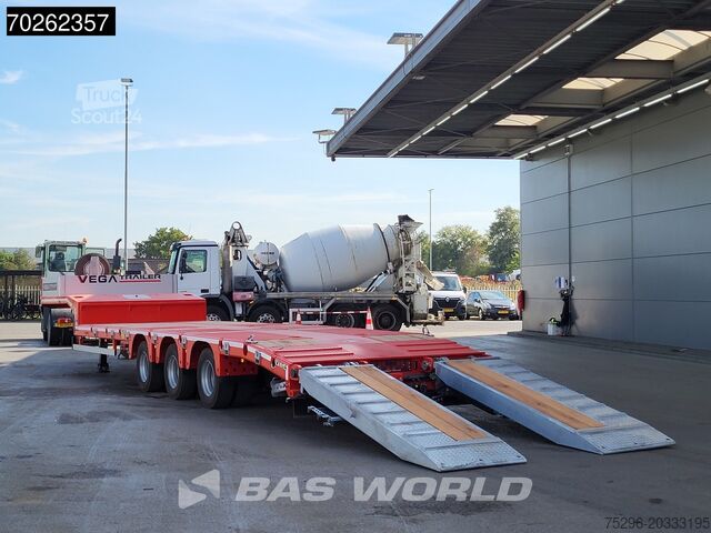 Zems iekrāvējs Vega Lowbed 2 axles NEW Hydr. Ramps. Lift+Steering Axle