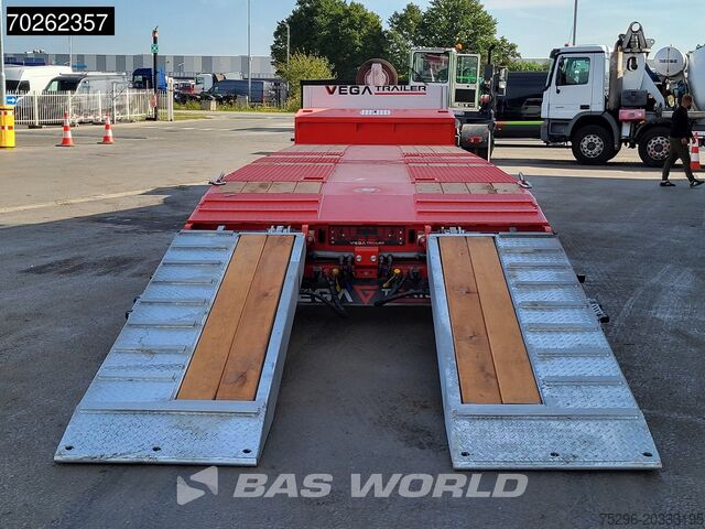 Zems iekrāvējs Vega Lowbed 2 axles NEW Hydr. Ramps. Lift+Steering Axle