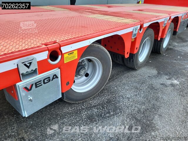 Zems iekrāvējs Vega Lowbed 2 axles NEW Hydr. Ramps. Lift+Steering Axle