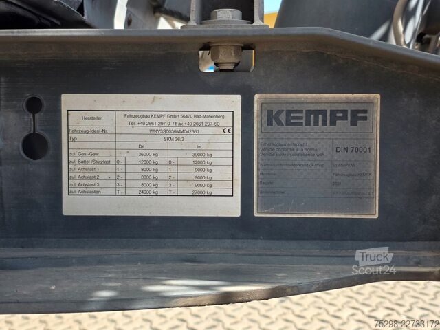 Tippsemitrailer KEMPF SKM 36/3 | Alu-Felgen | Liftachse