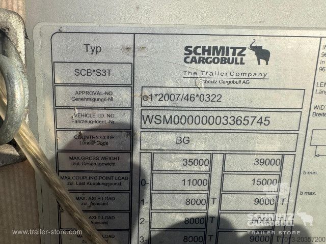 Atvērta puspiekabe ar tentu Schmitz Cargobull Curtainsider Standard