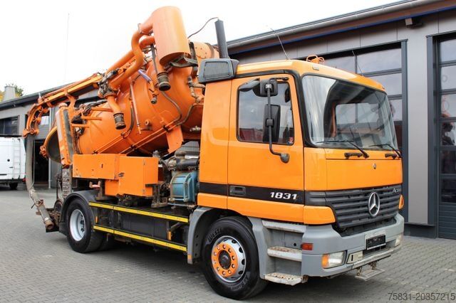 Vacuümtankwagen MERCEDES-BENZ Actros 1831 4x2 Hellmers 6,5m³ V2A INOX Kipper