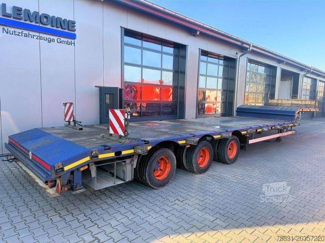 Dieplader oplegger HRD 3-Achs Jumbo Tele Tieflader ausziehbar Lift+Lenk