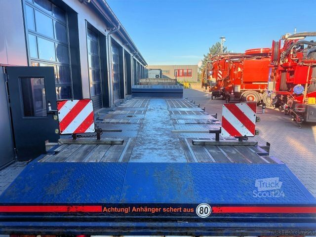 Dieplader oplegger HRD 3-Achs Jumbo Tele Tieflader ausziehbar Lift+Lenk