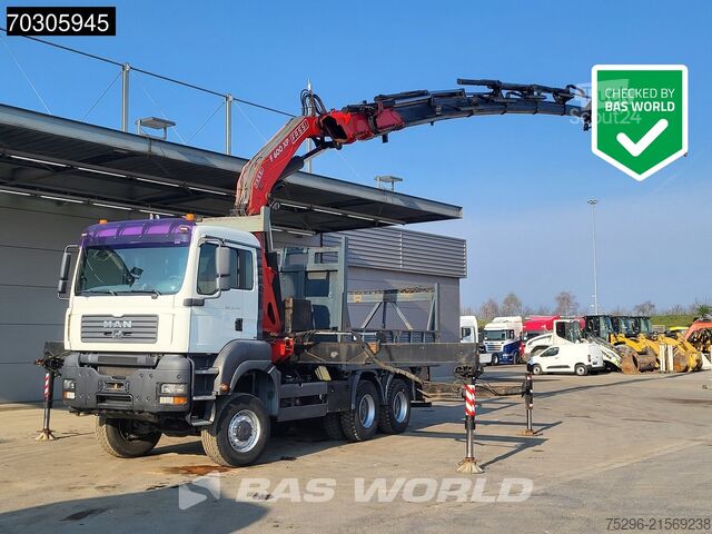 Open body MAN TGA 33.350 TGA 6X6 Fassi F600 6+6 Extensions Fl...