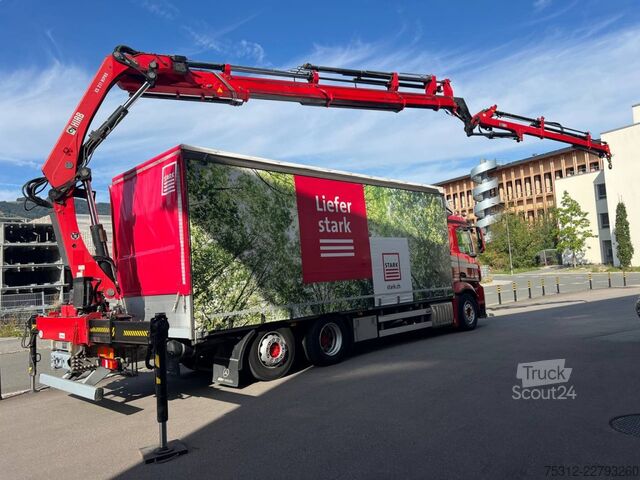 Nákladné auto s plochou korbou a plachtou Mercedes-Benz Antos 2542  Hiab211+Jib 20m Retarder Lenkachse E6