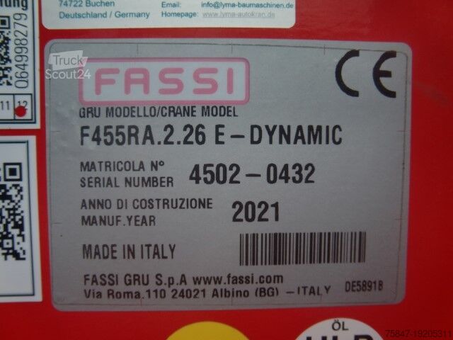 Τυπική μονάδα τρακτέρ MAN TGS 33.470 BB 6x6 Fassi Kran F455RA 2.26