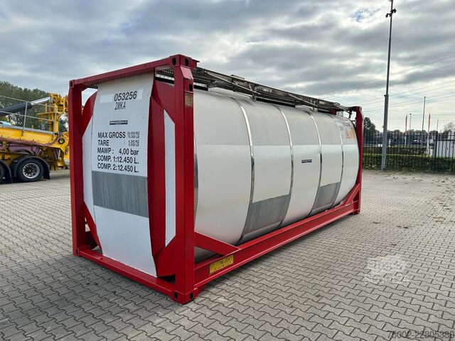 Container Van Hool 20FT  24.900L / 2 comp (2x 12.450L) / UN PORTAB...