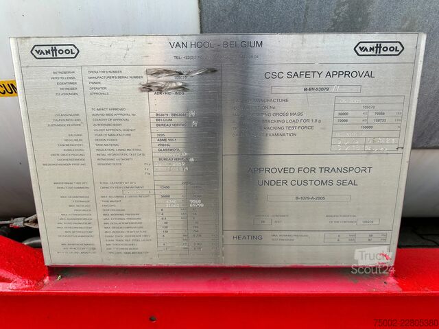 Kontti Van Hool 20FT  24.900L / 2 comp (2x 12.450L) / UN PORTAB...