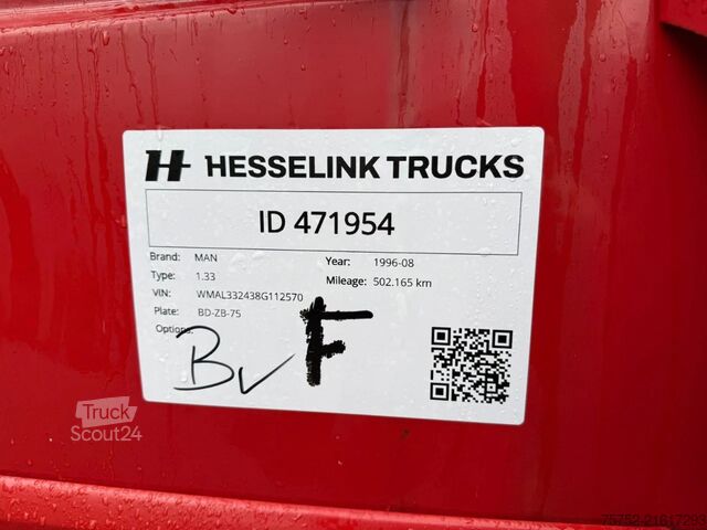 Car carrier van MAN 9.153 425CM Machinery transporter Hydr. Oprijpl...