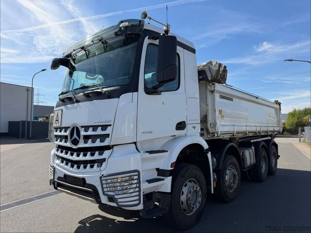 Τρίπλευρο ανατρεπόμενο φορτηγό MERCEDES-BENZ Arocs 4143 8X4/ 3S Kipper Meiller 41t RETARDER
