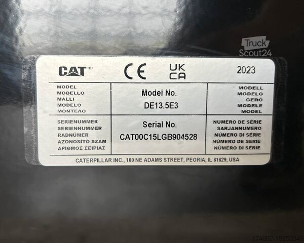Aggregeret Caterpillar DE13.5E3 - 13.5 kVA Generator - DPX-18001