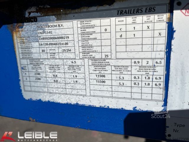 Lavt bygger sættevogn NOOTEBOOM OSD-33-02*Multi*Schwanenhals*Seilwinde*Stapler*