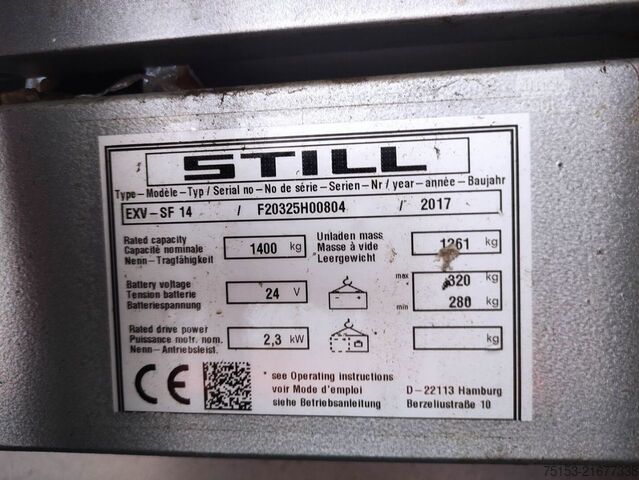 Palettenstapler Still EXV-SE 14