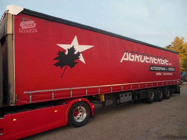 Brandalı açık yarı römork SCHMITZ CARGOBULL SCS 24/L, STANDART, 2 X LIFTACHSE