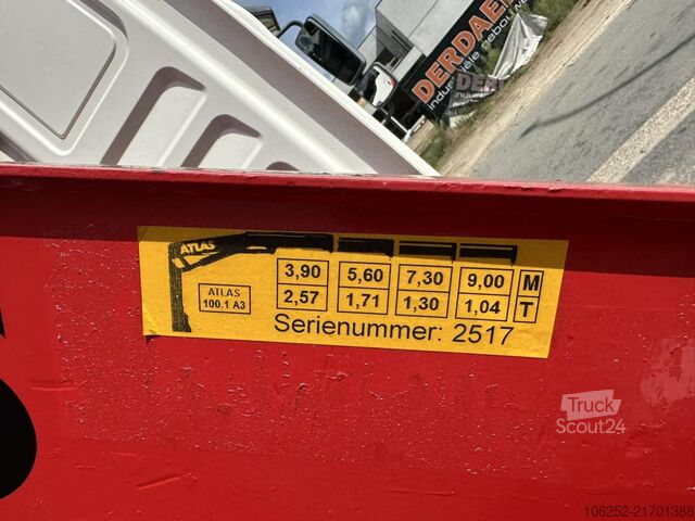 Open laadbak MAN TG 360 A 6x2 + KRAN ATLAS 100.1 A3 - PLATFORM 5...
