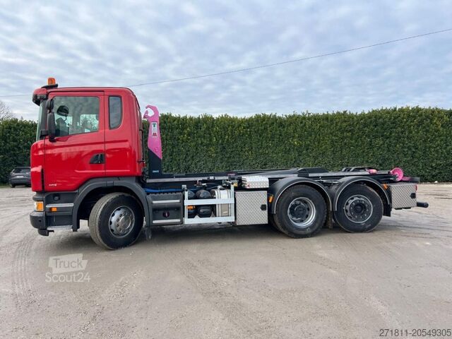 Tovornjak s kavljem za kontejnerje SCANIA SCANIA G440 SCARRABILE NUOVO PNEUMATICO POSTERIORE