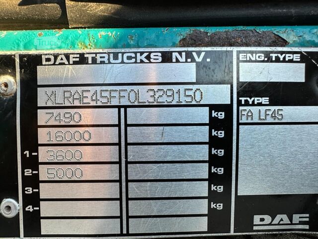 Dépanneuse DAF FA LF45 .180 / NL TRUCK / HIAB 035 KRAAN /HANDG...