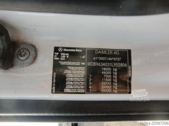 Standard trekkvogn MERCEDES-BENZ ACTROS 1840, MP4