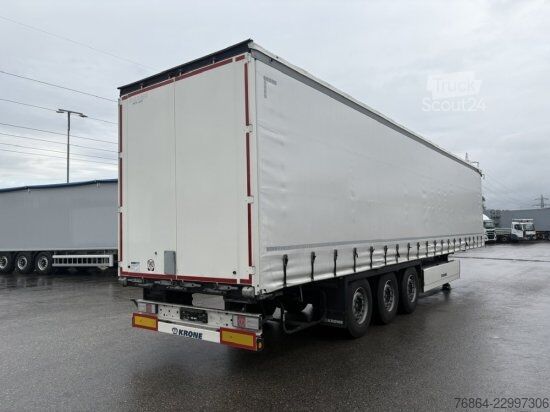 Nyitott ponyvás félpótkocsi KRONE SD PROFI LINER, 1. U 3. ACHSE LIFT, KRONE-ACHSE, EDSCHA-VERDECK
