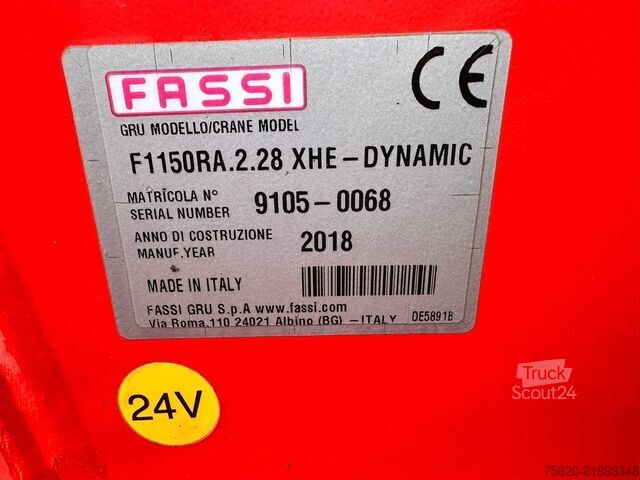 Vrachtwagen met kraan Volvo FH 8X4 BAKWAGEN MET FASSI F1150RA.2.28 XHE-DYNA...
