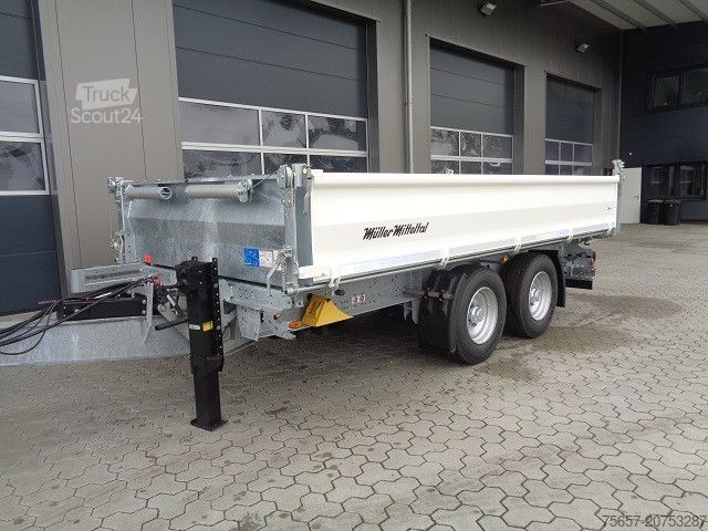 Tresidigt tippvagnssläp MÜLLER-MITTELTAL 3 Seitenkip.- Strongw., 10 to Ram, Sonderpreis