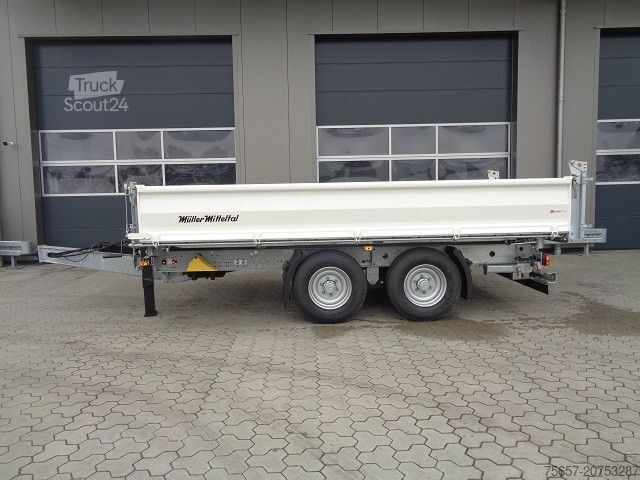 Tresidigt tippvagnssläp MÜLLER-MITTELTAL 3 Seitenkip.- Strongw., 10 to Ram, Sonderpreis