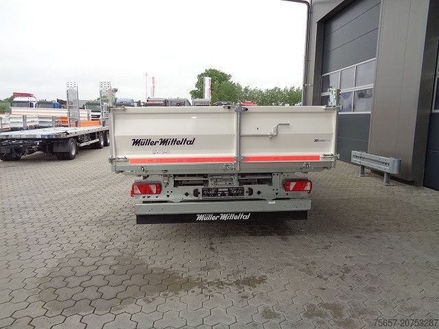 Tresidigt tippvagnssläp MÜLLER-MITTELTAL 3 Seitenkip.- Strongw., 10 to Ram, Sonderpreis
