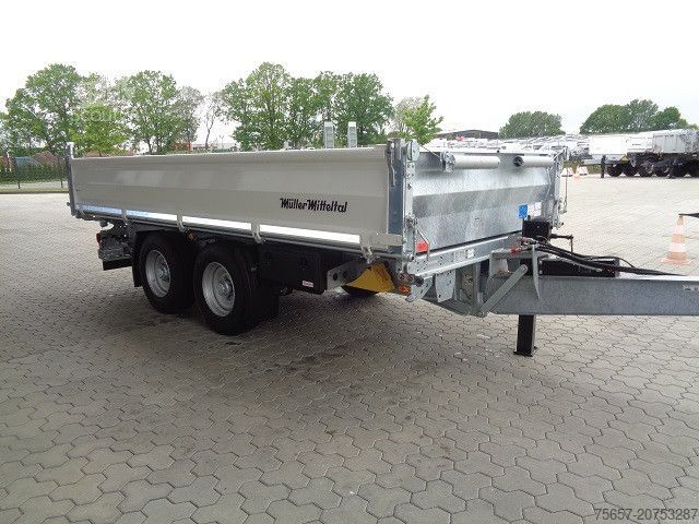 Tresidigt tippvagnssläp MÜLLER-MITTELTAL 3 Seitenkip.- Strongw., 10 to Ram, Sonderpreis