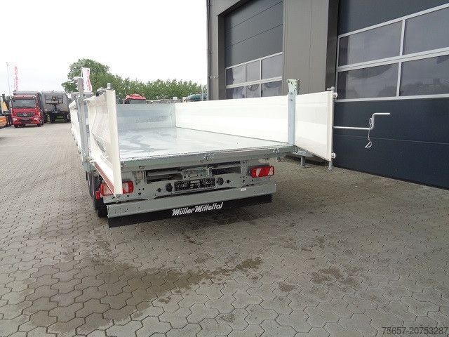 Tresidigt tippvagnssläp MÜLLER-MITTELTAL 3 Seitenkip.- Strongw., 10 to Ram, Sonderpreis