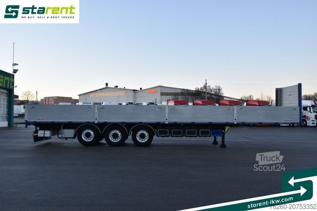 Åben sættevogn Hangler Baustofftrailer Rungentaschen 80cm Bord